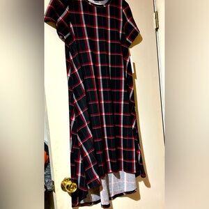 NWT Lularoe XS Plaid Carly